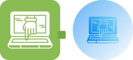 Computer Hacking Icon Design vector