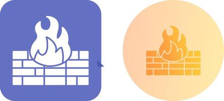 Firewall Icon Design vector