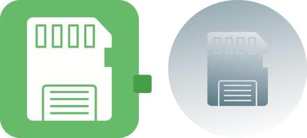 Memory Card Icon Design vector