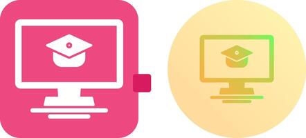 Online Course Icon Design vector