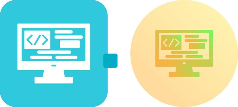 Coding Icon Design vector