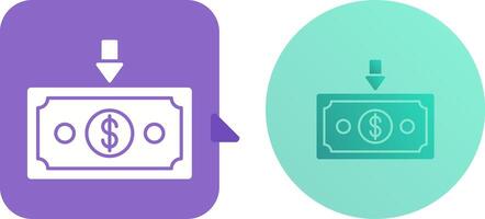Money Down Icon Design vector