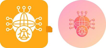 Global Malware Icon Design vector
