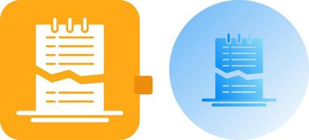 Corrupted List Icon Design vector
