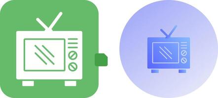 Old TV Icon Design vector
