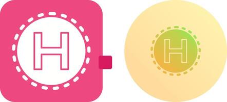 Helipad Icon Design vector
