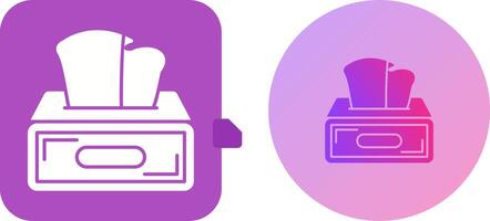 Tissue Box Icon Design vector