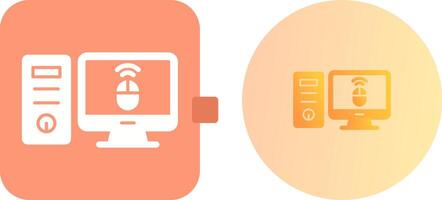 Desktop Computer Icon Design vector