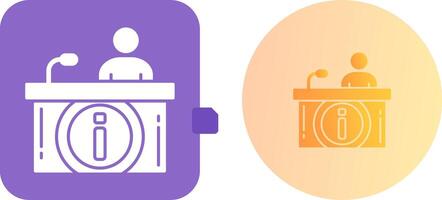 Information Desk Icon Design vector