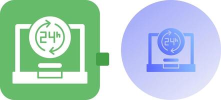 24 Hours Icon Design vector
