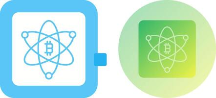 Bitcoin Science Icon Design vector