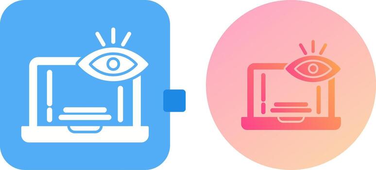 Monitoring Icon Design vector