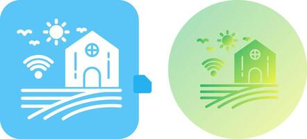 Smart Farm Icon Design vector