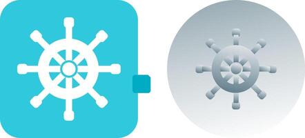 Rudder Icon Design vector