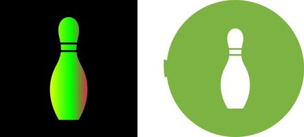 Unique Bowling Pin Icon Design vector