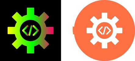 Unique Code Optimization Icon Design vector