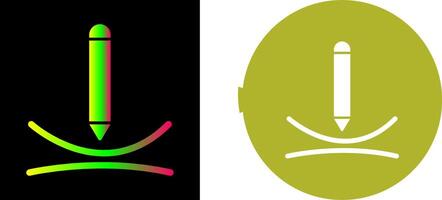 Draw Curve Icon Design vector