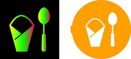 Spoon and Napkin Icon Design vector