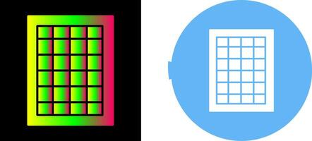 Table of Rates Icon Design vector