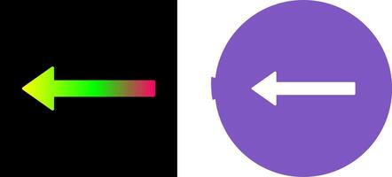 Unique Left Arrow Icon Design vector