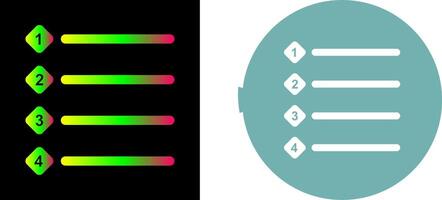 Unique Numbered list Icon Design vector