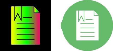 Unique Bookmarked Document Icon Design vector