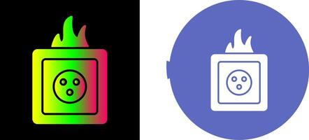 Unique Fire in Socket Icon Design vector
