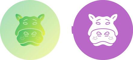 Hippo Icon Design vector