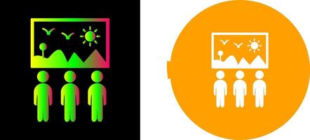 Viewing Painting Icon Design vector