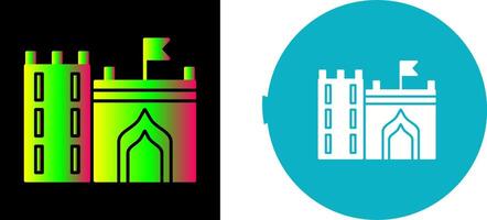 Castle with Flag Icon Design vector