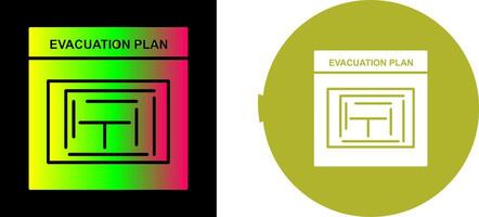 Evacuation Plan Icon Design vector