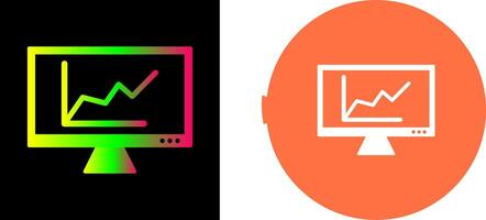 Online Graph Icon Design vector