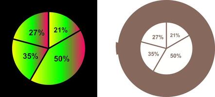 Pie Chart Icon Design vector