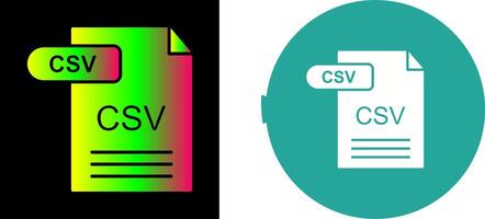 CSV Icon Design vector