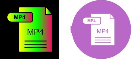 MP4 Icon Design vector