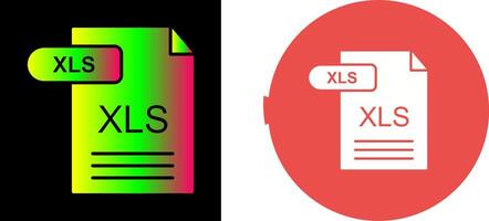 XLS Icon Design vector