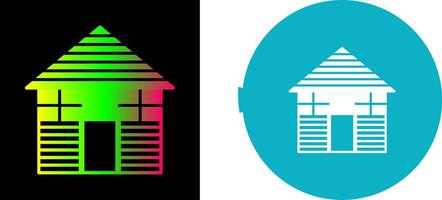 Wood Cabin Icon Design vector