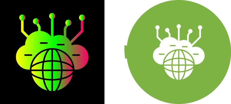 Computing Cloud Icon Design vector