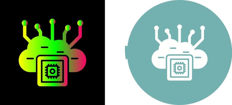 diseño de icono de computación en la nube vector