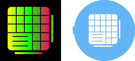 Table Data Icon Design vector