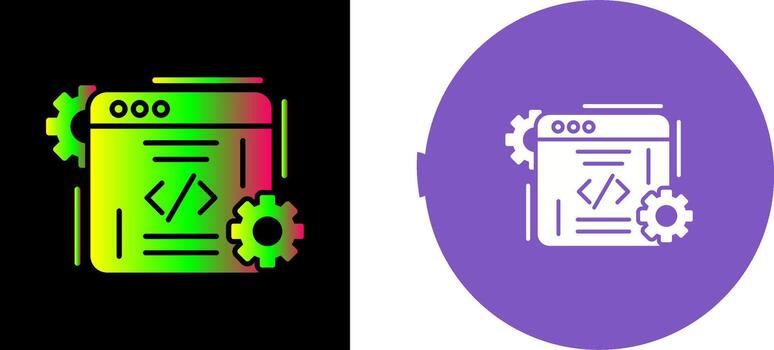 diseño de icono de codificación vector