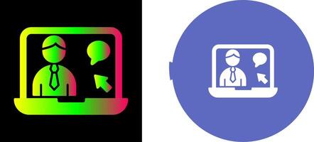 Online Interview Icon Design vector