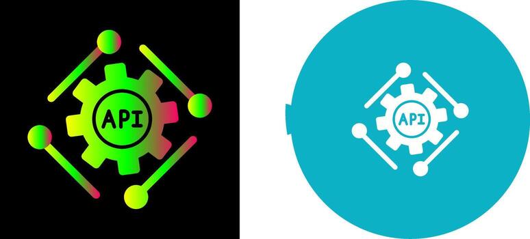 Api Icon Design vector
