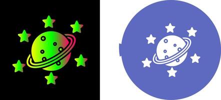 Saturn Icon Design vector