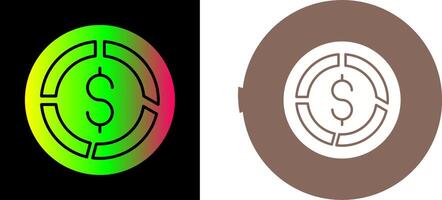 Pie Chart Icon Design vector
