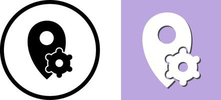 Location Settings Icon Design vector