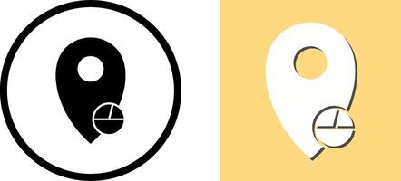 Location Statistics Icon Design vector