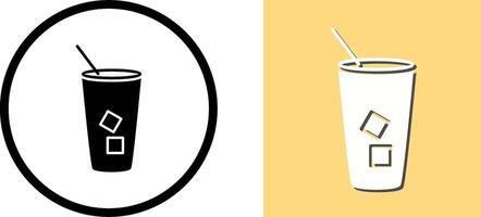 Iced Coffee Icon Design vector