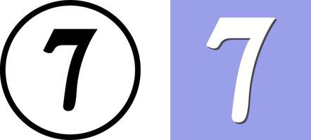 Number Seven Icon Design vector