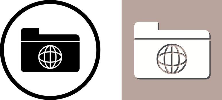 Unique Network Folder Icon Design vector